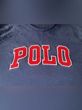 Polo by Ralph Lauren Navy T‑Shirt with Red POLO Print
